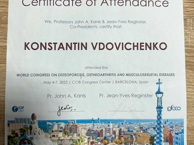 World congress of osteoporosis